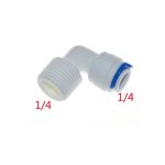 RO Fittings Elbow Male Adapter ( 1/4"OD Quick Connect X 1/4"BSPT ) - for Water Filters-2 Pcs