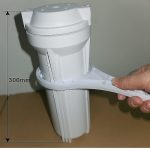 10 (inch) white single filter housing, in-out: 1/2" - Image 4