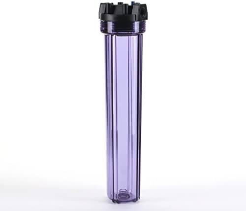 3a5bd8d492a041d1af871ef18f262ba2 20" Clear housing set for water treatment.in-out: 1 inch - Image 1