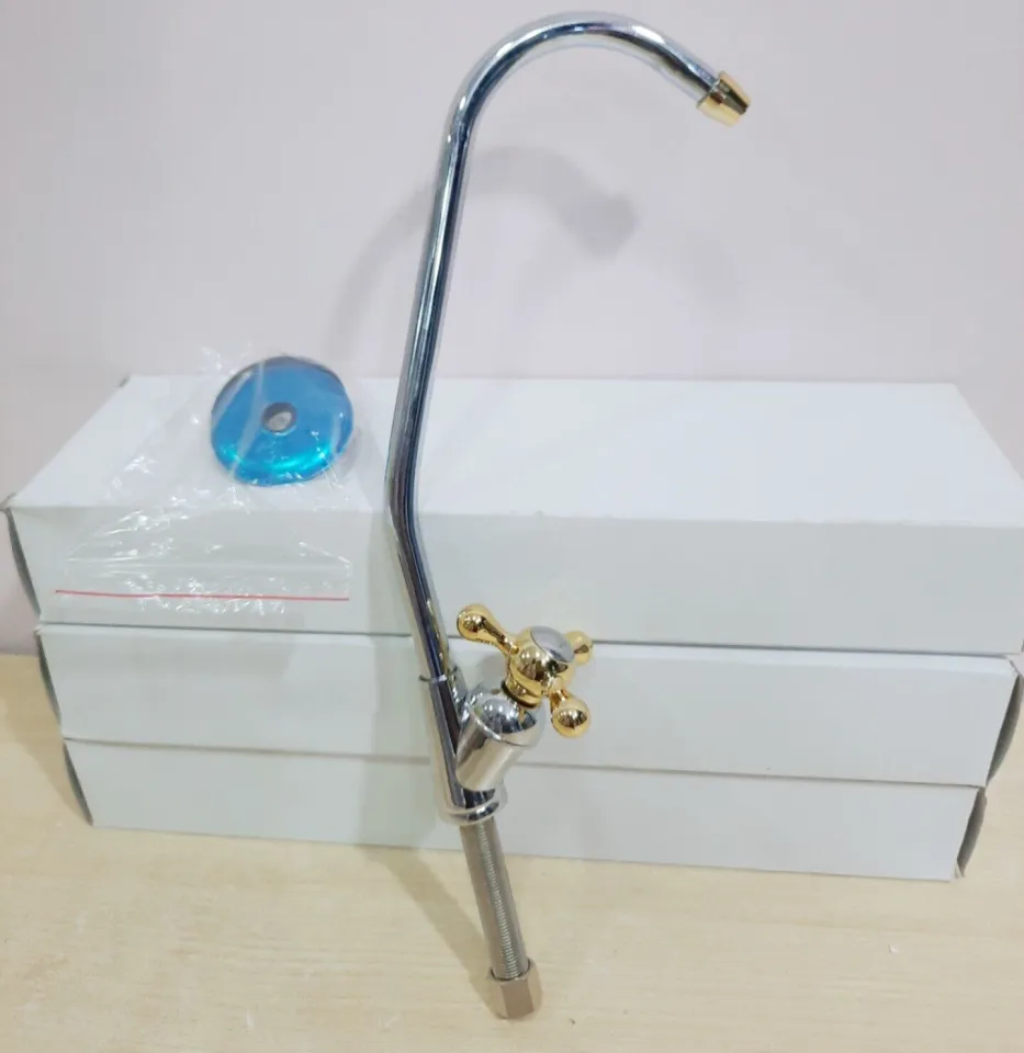 3f7af0d452538cf4f4e28f8f648e51fb.jpg_960x960q80.jpg_ Ro Faucet tap for Under sink For All Type Ro Water purifiers, Stainless Steel Kitchen Sink Faucet Tap (Faucet Golden Handle) - Image 1