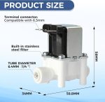 Electric Plastic Solenoid Valve 1/4" Hose Pipe Quick Connection RO Water Reverse Osmosis System - Image 2