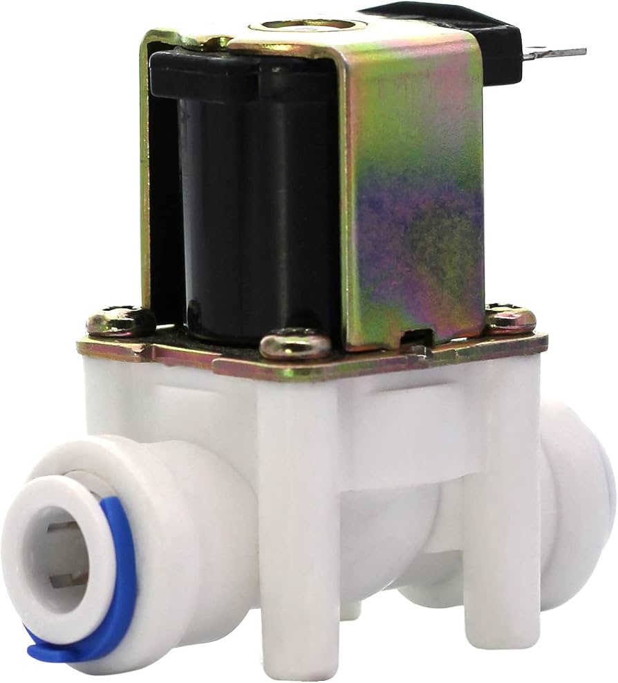 61pYiXS-qIL._AC_UF894,1000_QL80_ 24volt. 3/8" or 10mm Inlet Feed Water Solenoid Valve Quick Connect for RO Reverse Osmosis - Image 1
