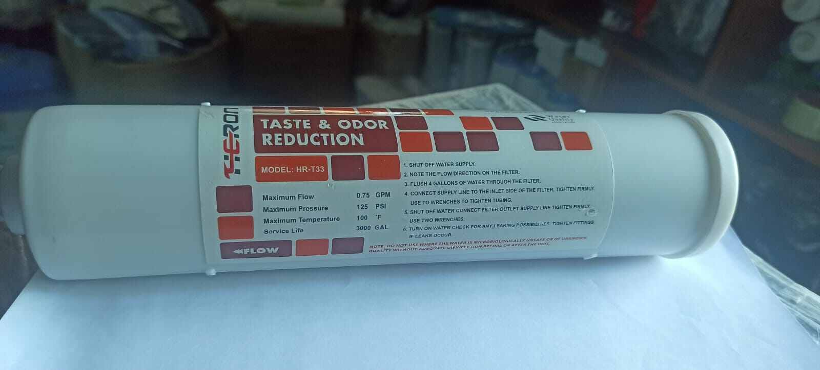 9a278cbdd9d93f5d41cca39850f77e8d Heron Big taste and odor Reduction Post carbon Cartridge. Model: HR-T33 - Image 1