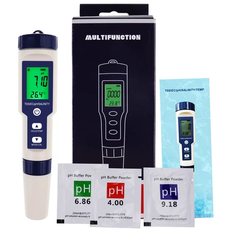 giant_320890 5 in 1 TDS, EC, pH, Salinity, Temperature Meter for Water Quality Testing No Ratings - Image 1